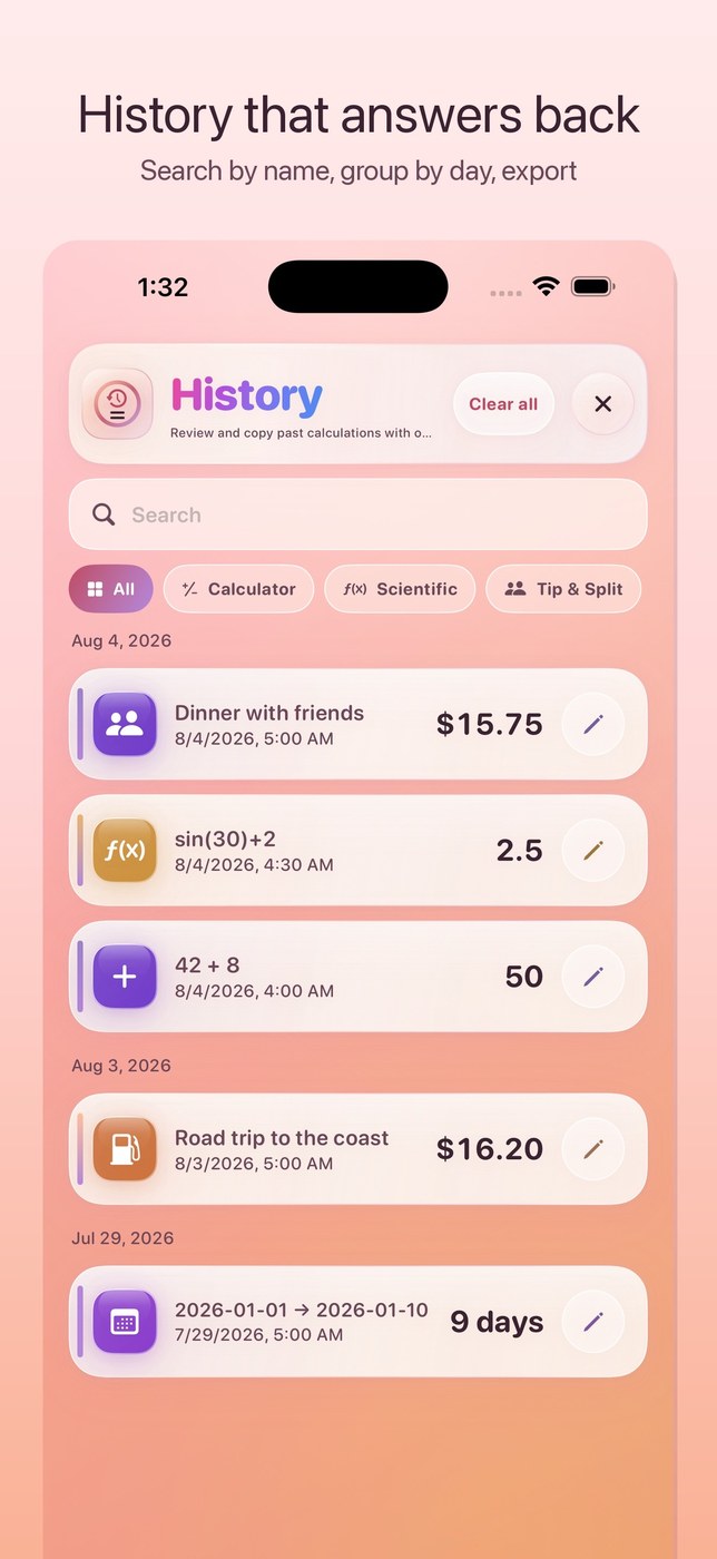 CalDaily: Calculator & Themes