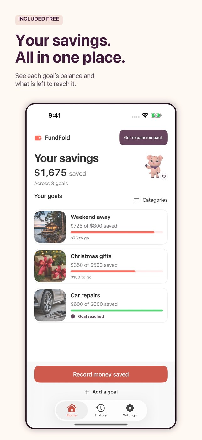 FundFold: Savings Fund Planner