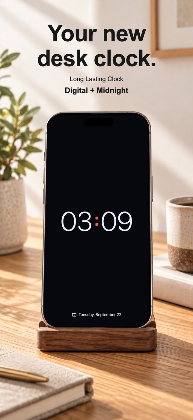 Long Lasting Clock: Fullscreen