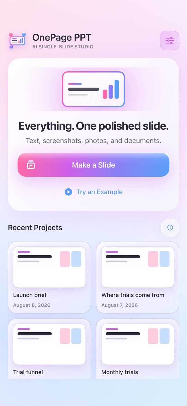 OnePage PPT: AI Slide Maker