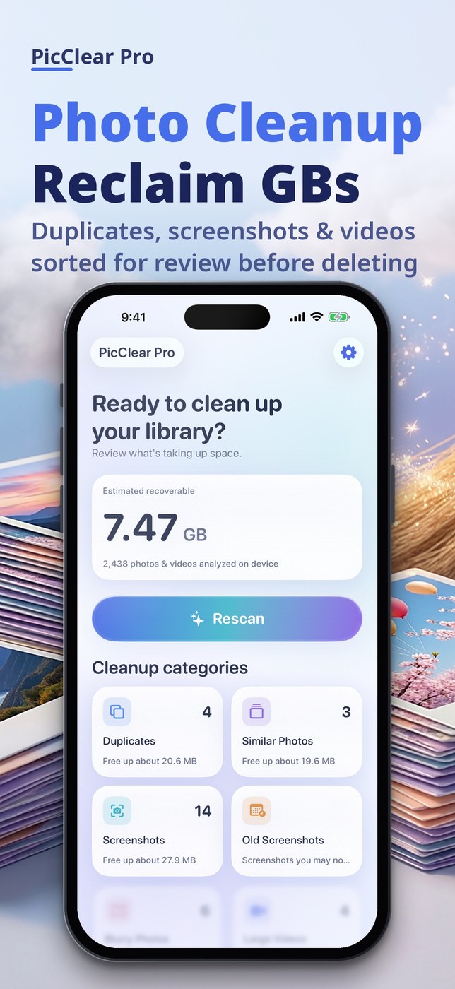 PicClear Pro: Photo Cleaner