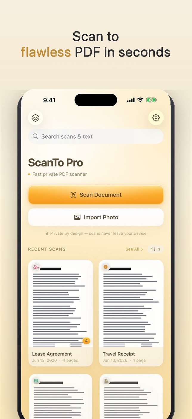 ScanTo Pro: Offline PDF & OCR